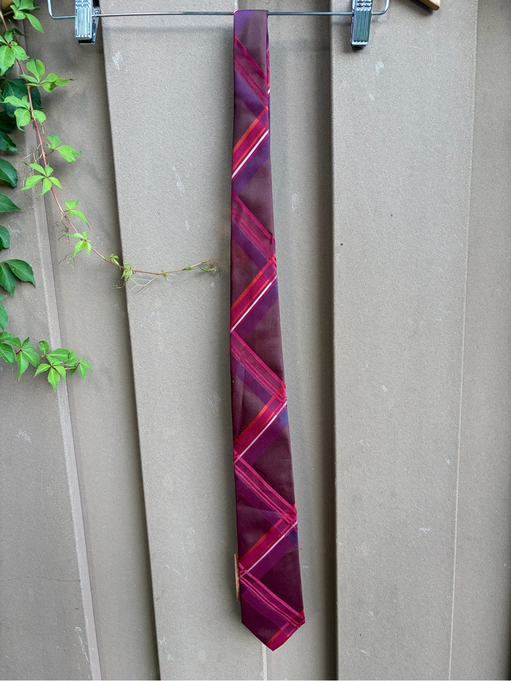 NWT Etro geometric purple silk tie